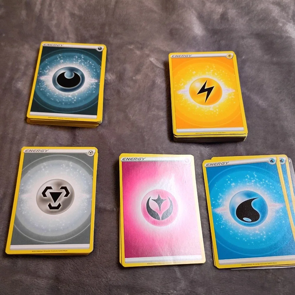 Pokemon TCG Basic Energy Card Bulk Lot Mixed Types 201 cards NM LP MP